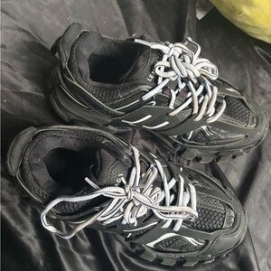 Balenciaga Kids Black and Gray Sneakers